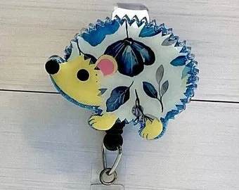 Cute Hedgehog Retractable Badge Reel