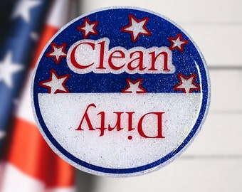 Clean Dirty Dishwasher Magnet Sign