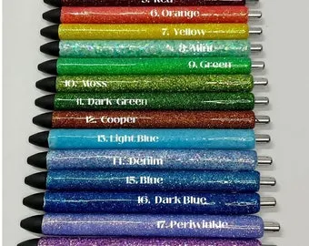 Glitter Gel Pen with Name
