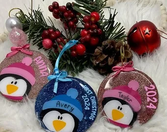 Personalized Penguin Ornament