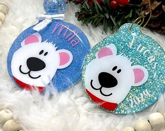 Personalized Polar Bear Ornament