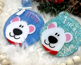 Personalized Polar Bear Ornament