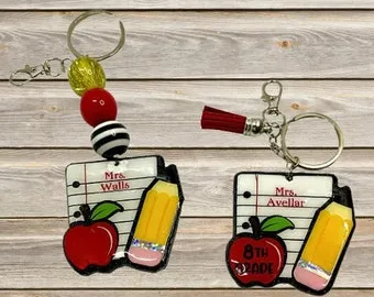 Personalized Teacher Keychain for Teacher Back to School