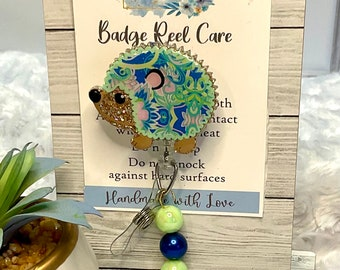 Cute Hedgehog Retractable Badge Reel