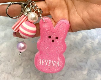 Personalized Bunny Keychain