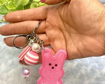Personalized Bunny Keychain