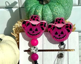 Cowboy Pumpkin Badge Reel