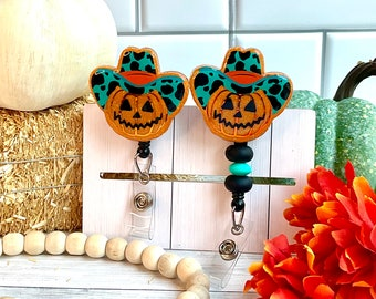 Cowboy Pumpkin Badge Reel