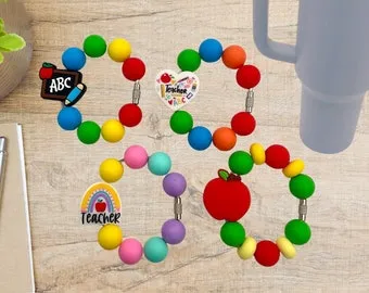 Teacher Tumbler Handle Charm for Women