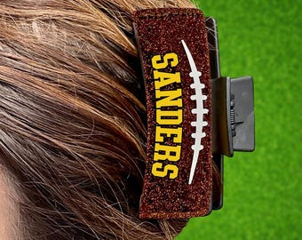Personalize Football Hair Claw for Girl