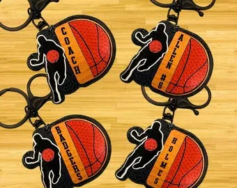 Personalized Basketball Key Chain