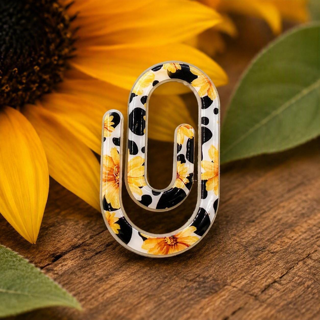 Sunflower and Cows Paperclip
