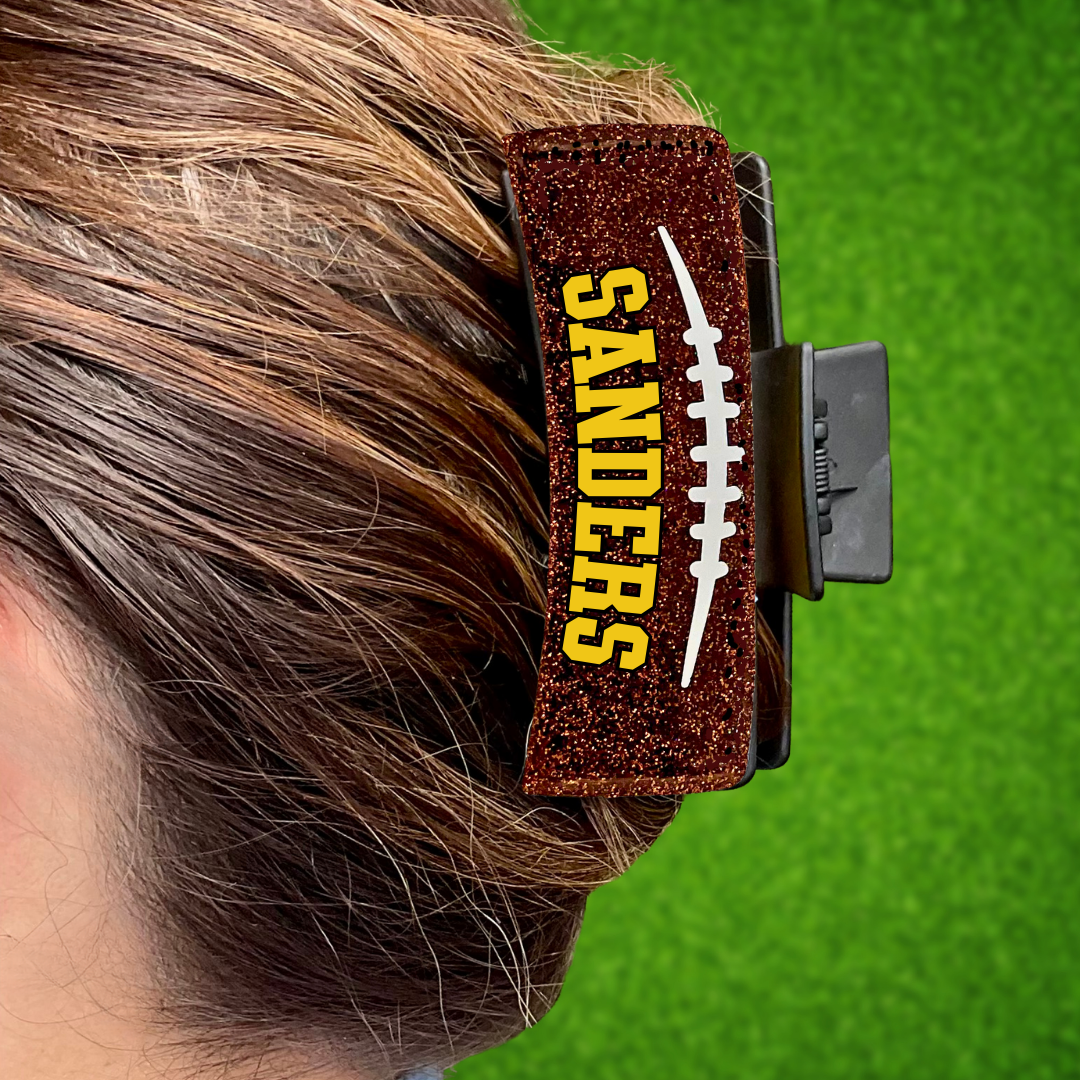 Football Hair Claw Clip
