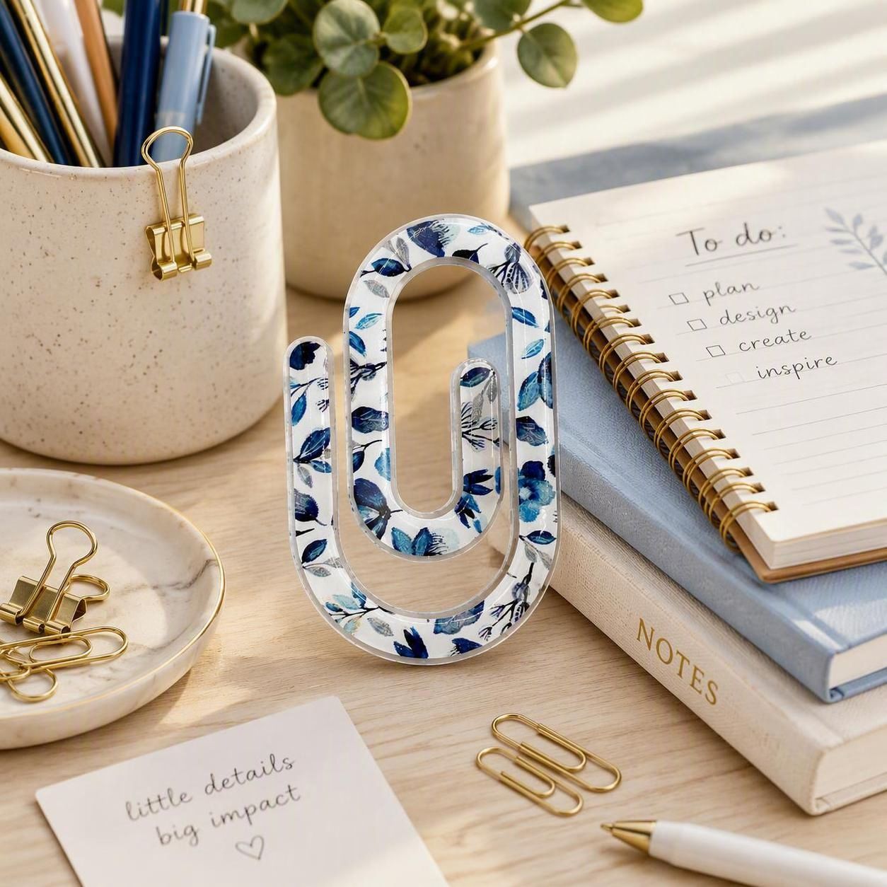 Blue Wildflower Paperclip